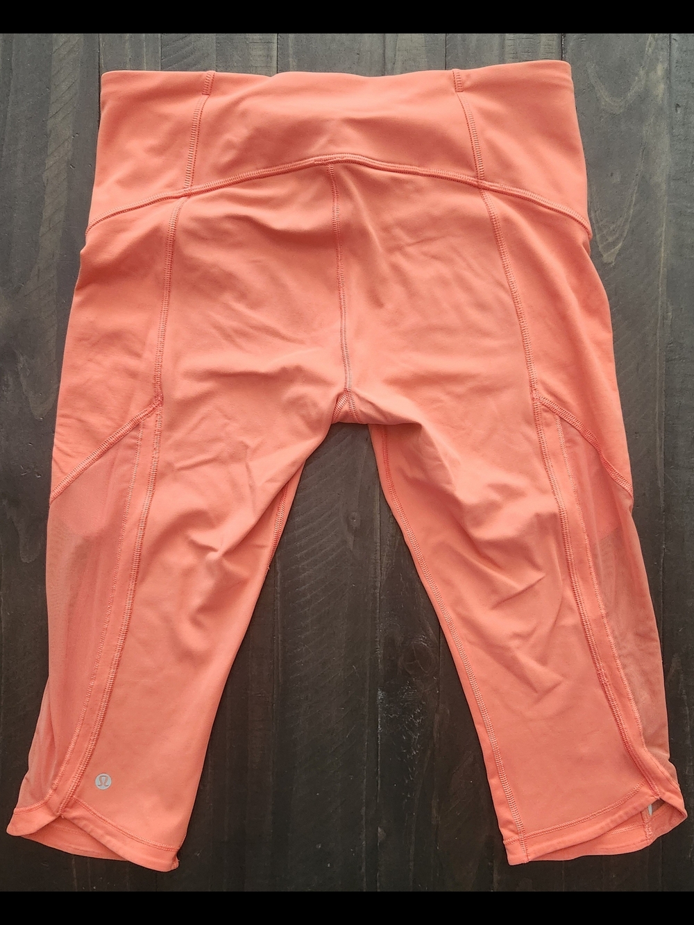 Womens Coral Active Crop Leggings